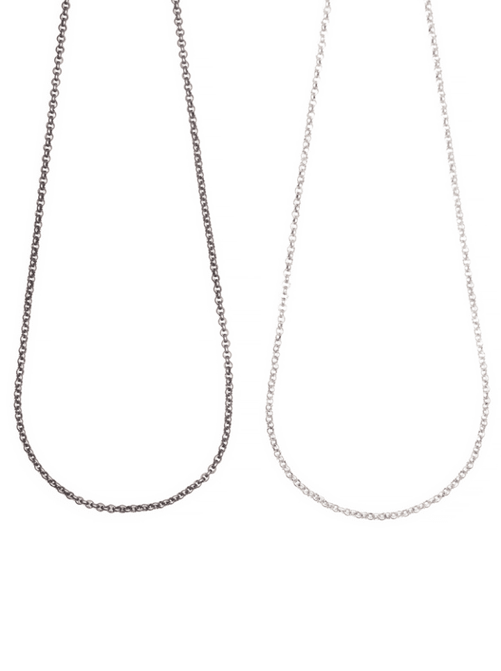 Gunmetal Antique Silver 14k Gold Filled Chain Sterling Silver Charm Bar Chain | Bloom Jewelry Handcrafted in Denver, CO