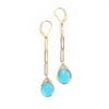Turquoise Paperclip Linear Earrings