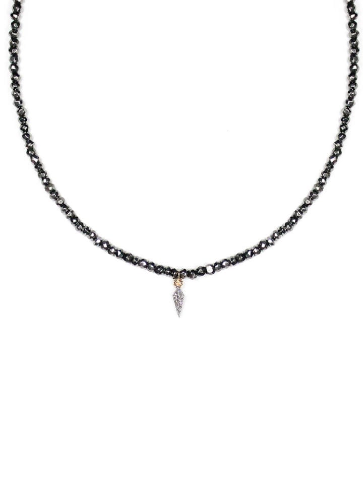 Pyrite Pave Dagger Strung Short Necklace