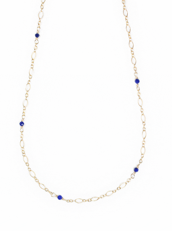 Lapis Gold Filled Filigree Layering Necklace | Everyday Fine Jewelry Bloom Jewelry