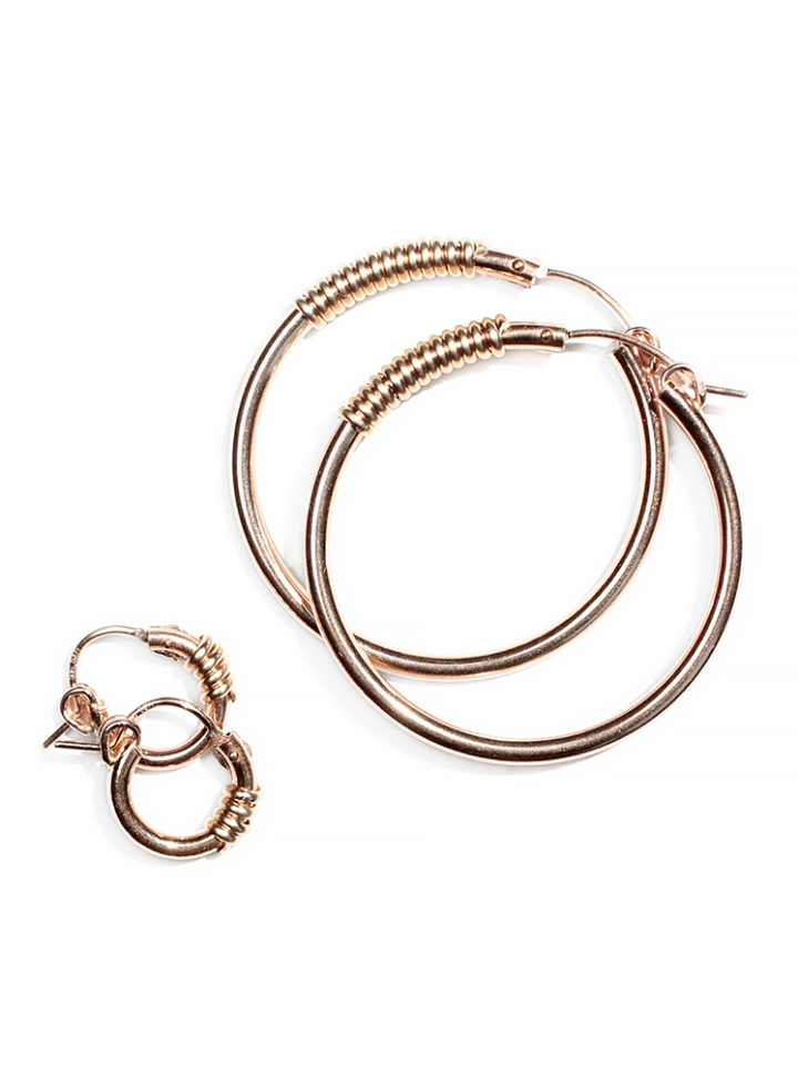 Rose Gold Classic Hoops | Handcrafted Hoops Denver Colorado Bloom Jewelry