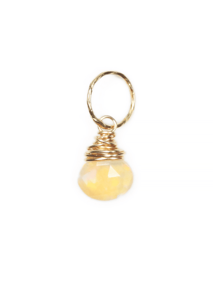 Opal Tear Gold Charm Pendant | Bloom Jewelry Handcrafted in Denver