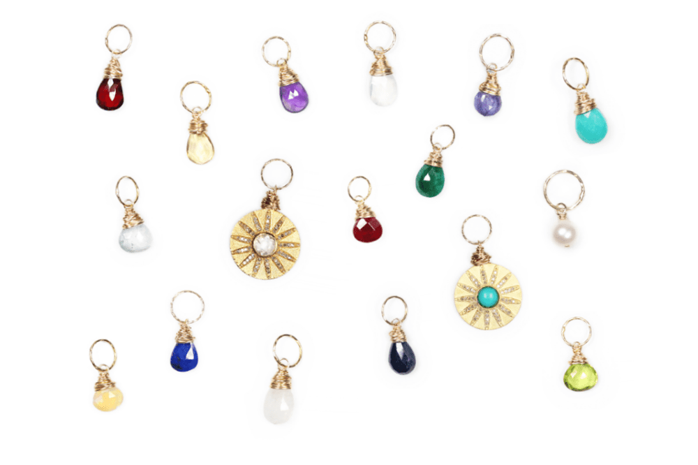 Birthstone Charms Laid out next to each other | Bloom Jewelry