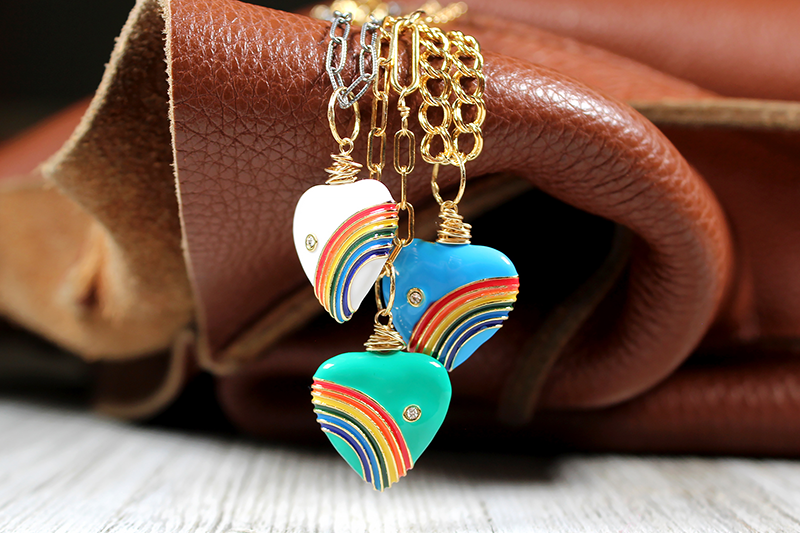 Handcrafted heart charms | Bloom Jewelry