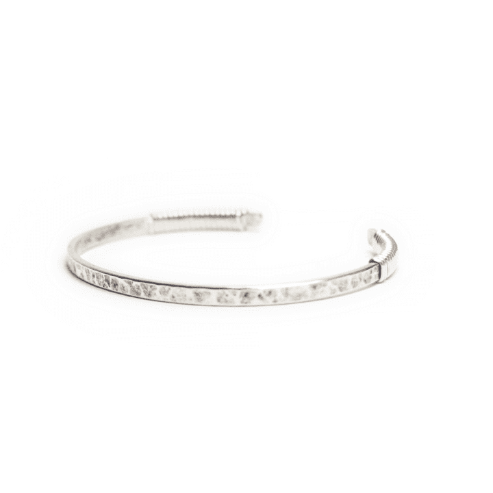 Sterling Silver Double Wrapped Hammered Cuff